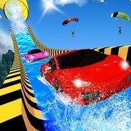 Water Slide Car Racing Adventure 2020