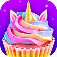 Unicorn Mermaid Cupcake Cooking Design