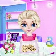 Baby Elsa Homemade Cookies Cooking
