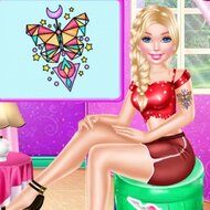 Barbie Funny Tattoo Shop