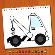 Coloring Book: Excavator Trucks